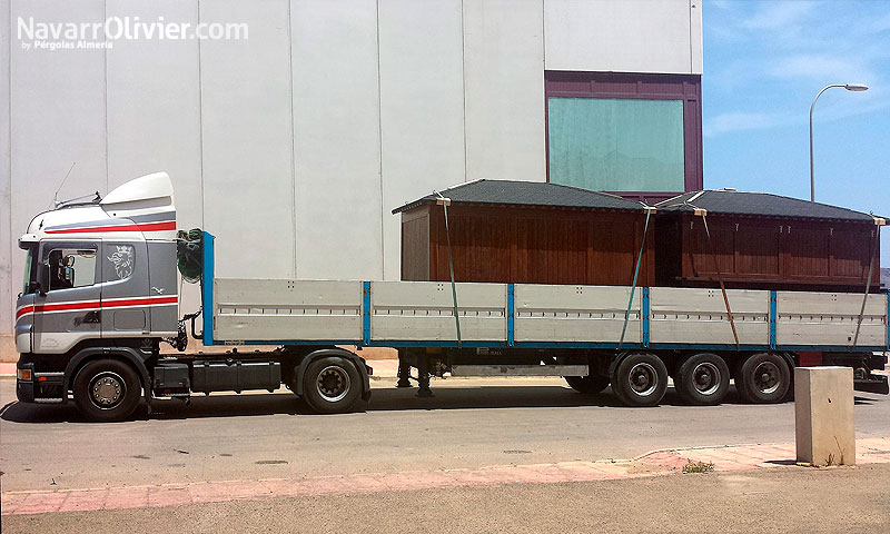 Transporte de chiringuito modular en módulos