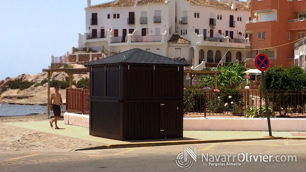 Caseta de información turística en madera para exterior