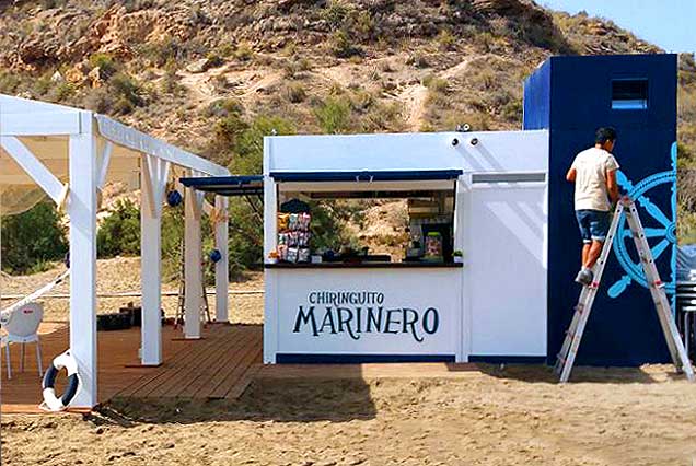 Kioscos, stands y chiringuitos transportables de madera