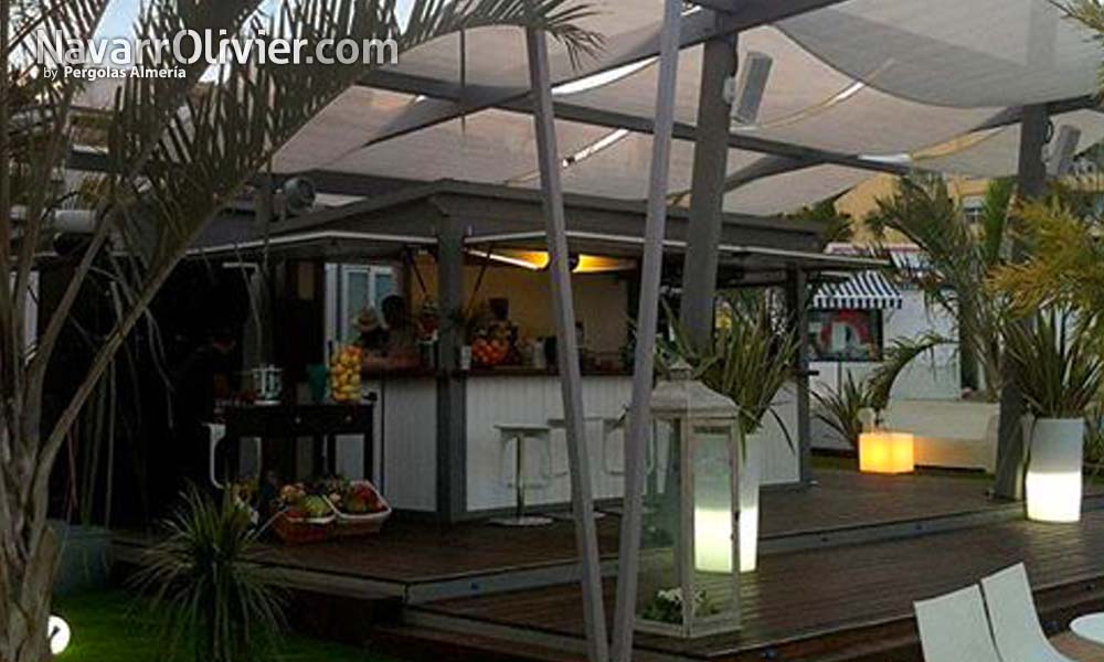 quiosco Campello de 10 m2 con pergola chill out Almeria